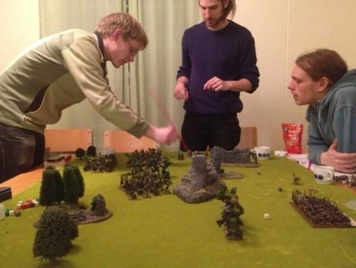 Gult Hus Warhammer game early days